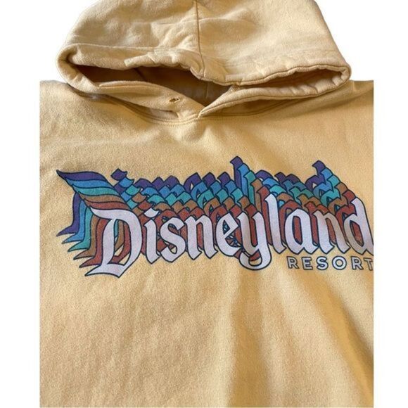 DISNEYLAND Resort Retro Hoodie 
Unisex Size Medium Yellow - Picture 3 of 5